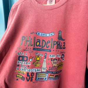 A day in PHL Crimson Crewneck Sweatshirt