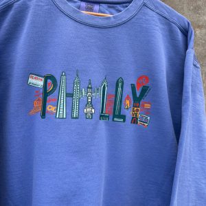 Philly icons blue Crewneck Sweatshirt